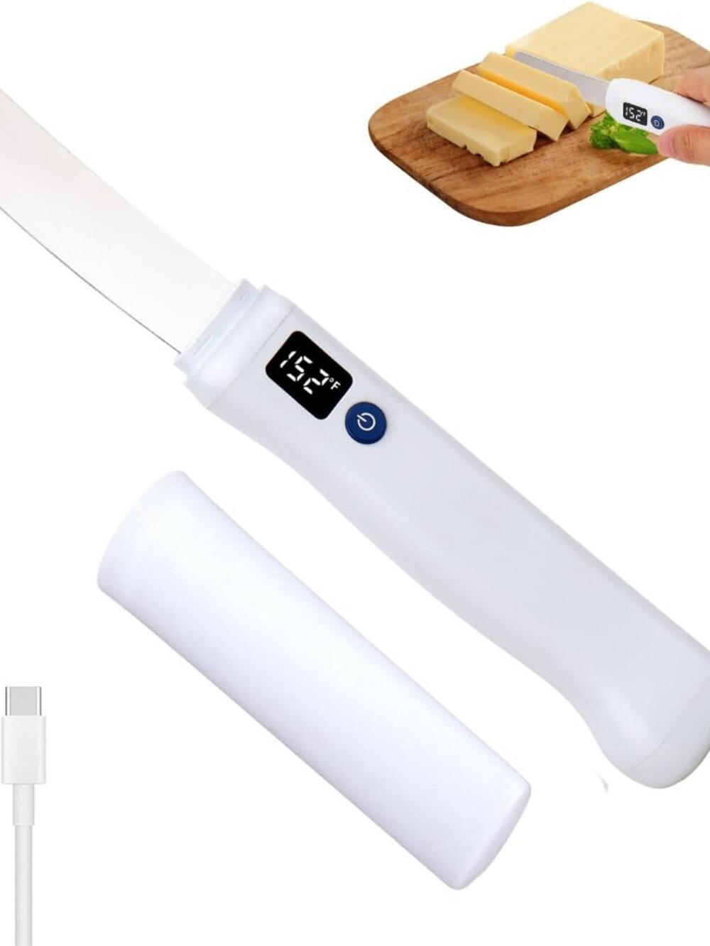 Heated Butter Knife, Electric Butter Spreader with LED Digital Display